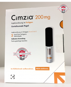 Ausdrücklich lobende Erwähnung 2017: Cimzia, Injektionslösung im Fertigpen.